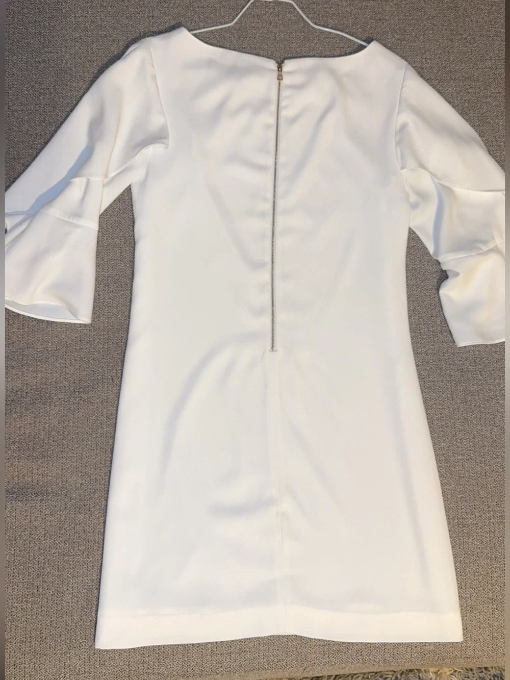 Cynthia Steffe White Bell-Sleeve Mini Dress